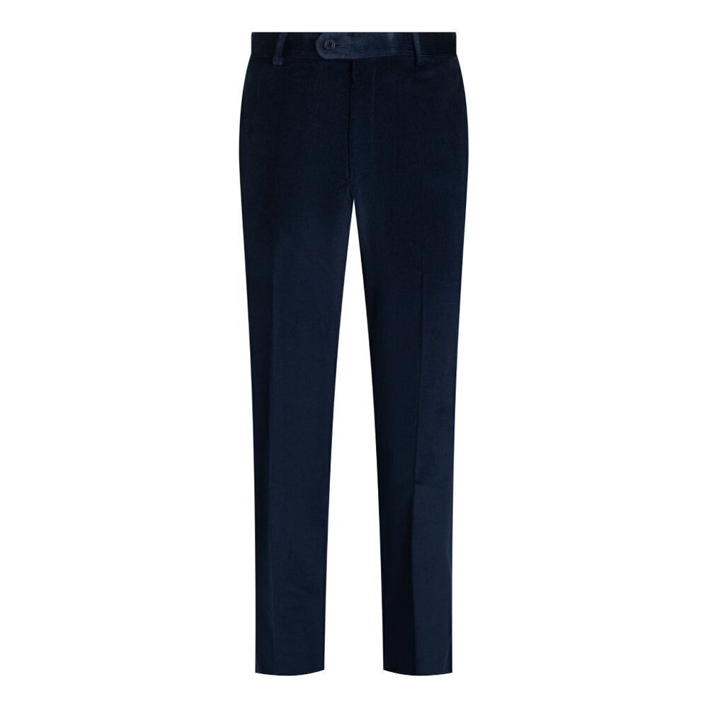 SAMUELSOHN Navy Cotton Cashmere Corduroy Trousers Loro Piana Fabric Size 38/25